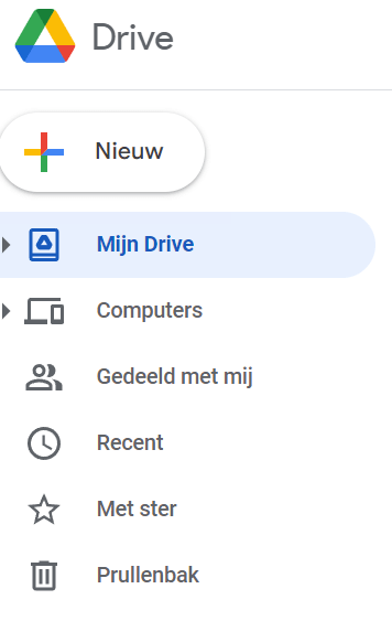 open nieuw document in drive